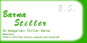 barna stiller business card